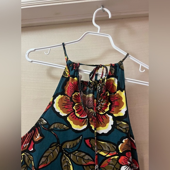 LOFT Floral Halter Maxi Dress Size XS Colourful Vibrant Summer Vacation Party - Picture 8 of 9